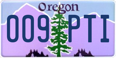 OR license plate 009PTI