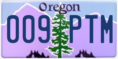 OR license plate 009PTM