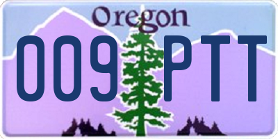 OR license plate 009PTT