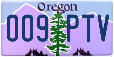 OR license plate 009PTV