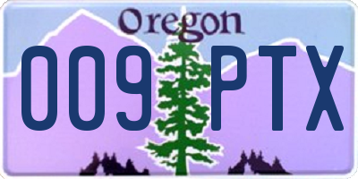 OR license plate 009PTX
