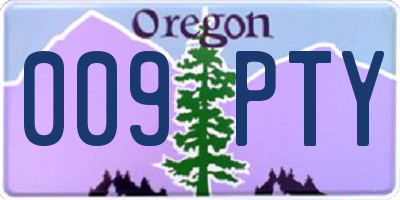 OR license plate 009PTY