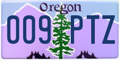 OR license plate 009PTZ