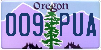 OR license plate 009PUA