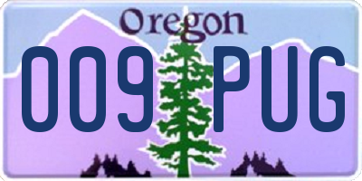 OR license plate 009PUG