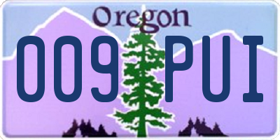 OR license plate 009PUI