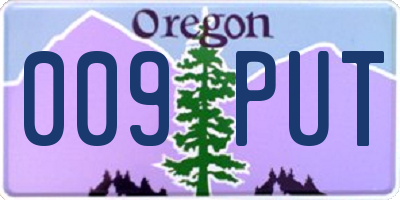 OR license plate 009PUT