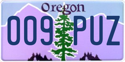 OR license plate 009PUZ