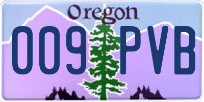 OR license plate 009PVB