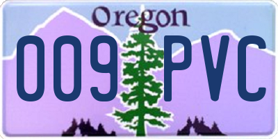 OR license plate 009PVC