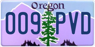 OR license plate 009PVD