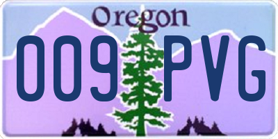 OR license plate 009PVG