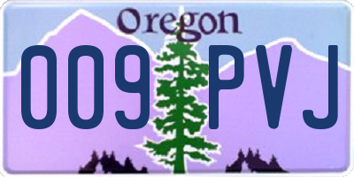 OR license plate 009PVJ
