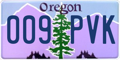 OR license plate 009PVK