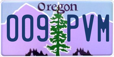 OR license plate 009PVM