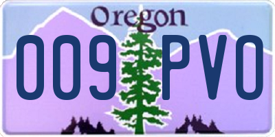 OR license plate 009PVO