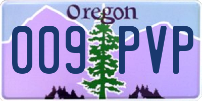 OR license plate 009PVP
