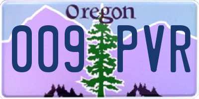 OR license plate 009PVR