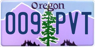 OR license plate 009PVT