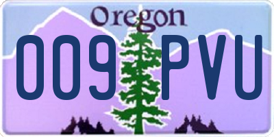 OR license plate 009PVU