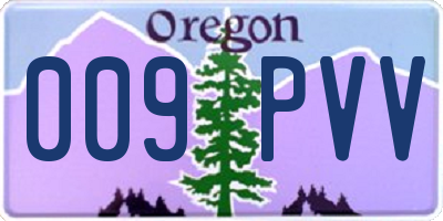 OR license plate 009PVV
