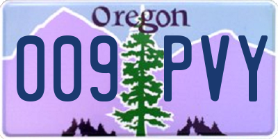 OR license plate 009PVY