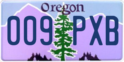 OR license plate 009PXB