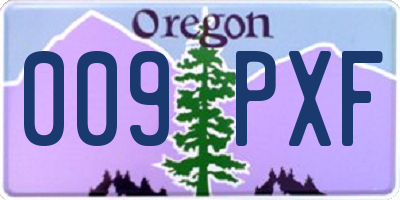 OR license plate 009PXF