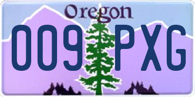 OR license plate 009PXG