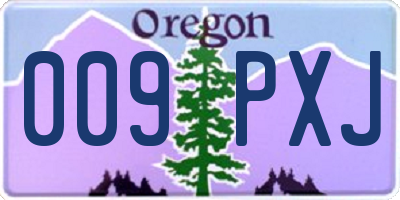 OR license plate 009PXJ