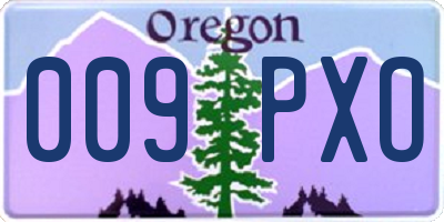 OR license plate 009PXO