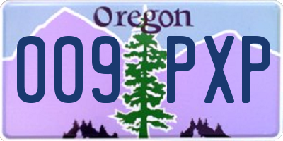 OR license plate 009PXP