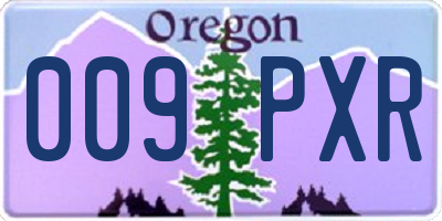 OR license plate 009PXR
