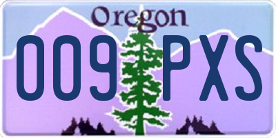 OR license plate 009PXS