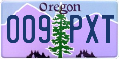 OR license plate 009PXT