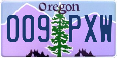 OR license plate 009PXW