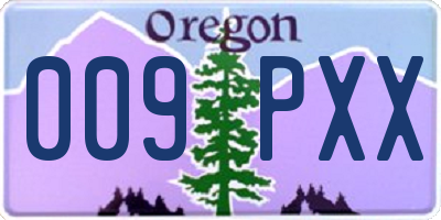 OR license plate 009PXX