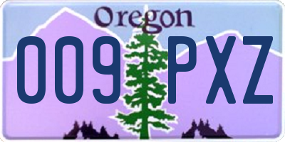 OR license plate 009PXZ