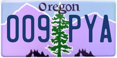 OR license plate 009PYA