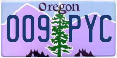 OR license plate 009PYC