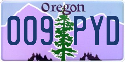 OR license plate 009PYD