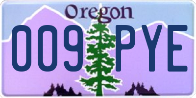 OR license plate 009PYE