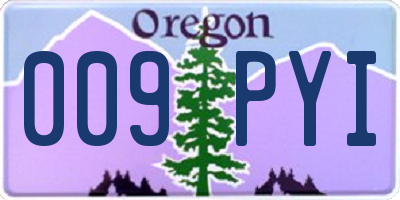 OR license plate 009PYI