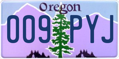 OR license plate 009PYJ