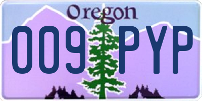 OR license plate 009PYP