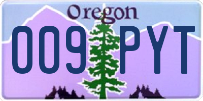 OR license plate 009PYT