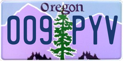 OR license plate 009PYV