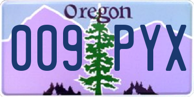 OR license plate 009PYX