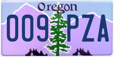 OR license plate 009PZA