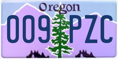 OR license plate 009PZC